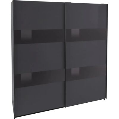 WIMEX Altona Kleiderschrank - Glaselement, 180cm, Grau WIMEX Altona Kleiderschrank - Glaselement, 180cm, Grau