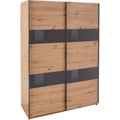 WIMEX Altona Kleiderschrank - Glas & Grau WIMEX Altona Kleiderschrank - Glas & Grau