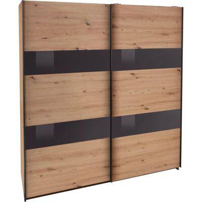 WIMEX Altona Schrank - Artisan Eiche / Grauglas - 180x198x64 cm WIMEX Altona Schrank - Artisan Eiche / Grauglas - 180x198x64 cm