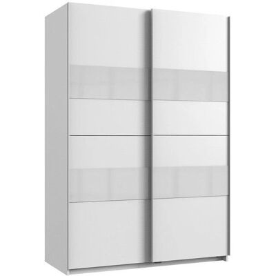 WIMEX Altona Kleiderschrank Weiß/Weißglas - Schrank WIMEX Altona Kleiderschrank Weiß/Weißglas - Schrank