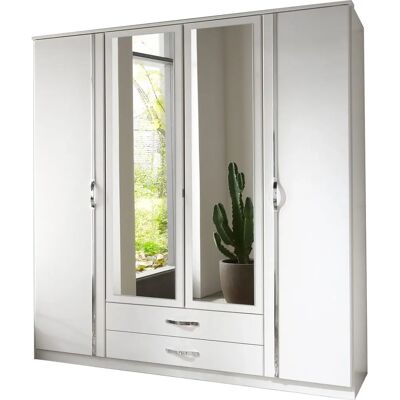 WIMEX Duo Weiß Kleiderschrank - 4-tür mit Spiegeltüren WIMEX Duo Weiß Kleiderschrank - 4-tür mit Spiegeltüren