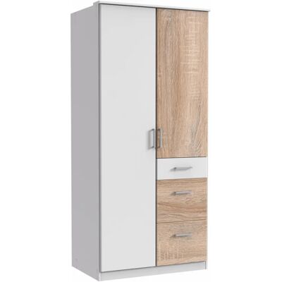 WIMEX Click Kleiderschrank - Praktisch, Weiß, 2 Türen WIMEX Click Kleiderschrank - Praktisch, Weiß, 2 Türen