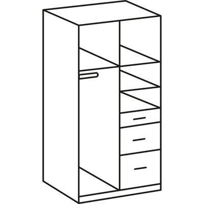 Wimex Click Kleiderschrank - Moderner Weißer Schrank mit Spiegel Wimex Click Kleiderschrank - Moderner Weißer Schrank mit Spiegel