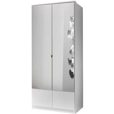 WIMEX Imago Kleiderschrank - 2 Türen, Verstellbare Einlegeböden, Spiegeltüren WIMEX Imago Kleiderschrank - 2 Türen, Verstellbare Einlegeböden, Spiegeltüren