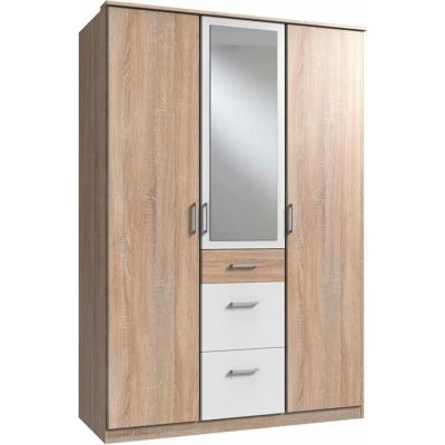 WIMEX Click Kleiderschrank - 3-türig mit Spiegel - Weiß WIMEX Click Kleiderschrank - 3-türig mit Spiegel - Weiß