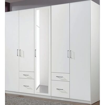 WIMEX Freiburg Kleiderschrank - 5-türig, Weiß, 225x58x210 cm WIMEX Freiburg Kleiderschrank - 5-türig, Weiß, 225x58x210 cm