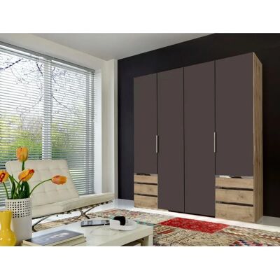 WIMEX Level Kleiderschrank in Grau & Eiche - Schrank WIMEX Level Kleiderschrank in Grau & Eiche - Schrank