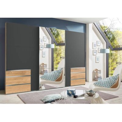 WIMEX Moderner Kleiderschrank mit Spiegeltür - 3 Türen, 216cm hoch WIMEX Moderner Kleiderschrank mit Spiegeltür - 3 Türen, 216cm hoch