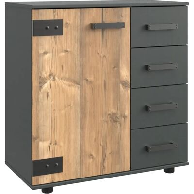 Wimex Stockholm Sideboard - Rustikale Optik, 81x41x83 cm, 4 Schubladen Wimex Stockholm Sideboard - Rustikale Optik, 81x41x83 cm, 4 Schubladen