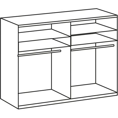 WIMEX Bramfeld Kleiderschrank - Glaselement, Modernes Design, 225x208x64cm WIMEX Bramfeld Kleiderschrank - Glaselement, Modernes Design, 225x208x64cm