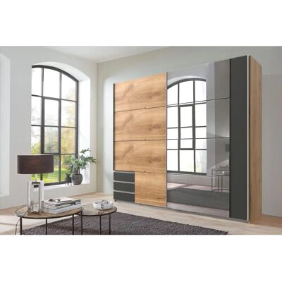 WIMEX Emden Moderner Schwebetürenschrank mit Spiegel - Kleiderschrank WIMEX Emden Moderner Schwebetürenschrank mit Spiegel - Kleiderschrank