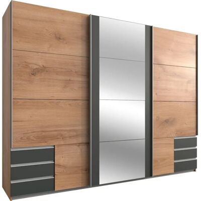 WIMEX Emden Moderner Kleiderschrank mit Spiegel & Schubladen - Schrank WIMEX Emden Moderner Kleiderschrank mit Spiegel & Schubladen - Schrank