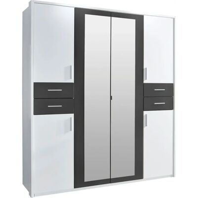 Wimex Vegas Kleiderschrank - 6-tür, mit Spiegel, 183x58x210cm Wimex Vegas Kleiderschrank - 6-tür, mit Spiegel, 183x58x210cm