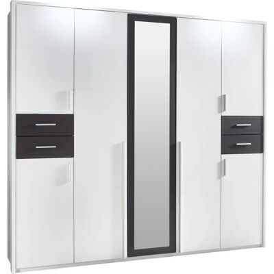 WIMEX Vegas Kleiderschrank - 7 Türen, Spiegel, Verstellbare Einlegeböden WIMEX Vegas Kleiderschrank - 7 Türen, Spiegel, Verstellbare Einlegeböden