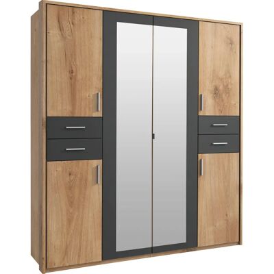 WIMEX Vegas Drehtürenschrank - 6 Türen, 210cm hoch, Grau WIMEX Vegas Drehtürenschrank - 6 Türen, 210cm hoch, Grau