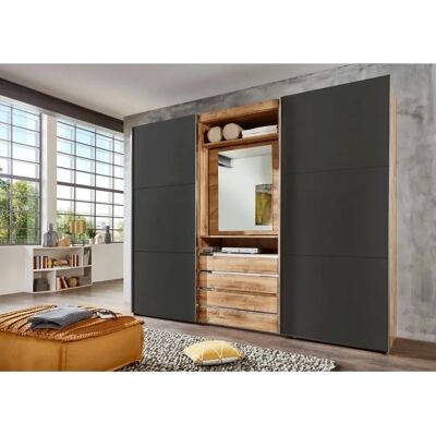 WIMEX Magic Kleiderschrank - Geräumig, Spiegel, Grau WIMEX Magic Kleiderschrank - Geräumig, Spiegel, Grau