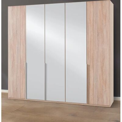 WIMEX New York Kleiderschrank - 5-türig, Braun, Spiegeltür WIMEX New York Kleiderschrank - 5-türig, Braun, Spiegeltür