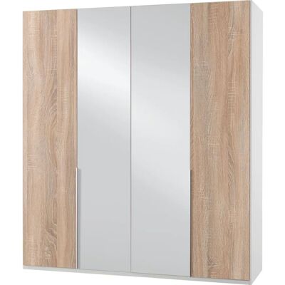 Wimex New York Kleiderschrank - Weiß, 4 Türen, Spiegel, 180x58x208cm Wimex New York Kleiderschrank - Weiß, 4 Türen, Spiegel, 180x58x208cm