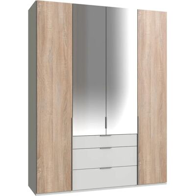WIMEX New York Weiß Kleiderschrank mit Spiegel - Schrank WIMEX New York Weiß Kleiderschrank mit Spiegel - Schrank