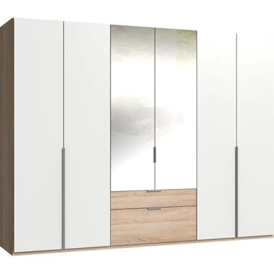 WIMEX New York Kleiderschrank - 6 Türen, Spiegel, Weiß WIMEX New York Kleiderschrank - 6 Türen, Spiegel, Weiß