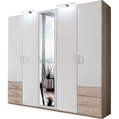 WIMEX Fügen Kleiderschrank - 5-türig, Weiß, 225x58x208cm WIMEX Fügen Kleiderschrank - 5-türig, Weiß, 225x58x208cm