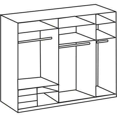 WIMEX Level Schwebetürenschrank - Weiß, 250cm x 236cm WIMEX Level Schwebetürenschrank - Weiß, 250cm x 236cm