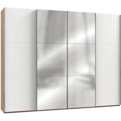 WIMEX Weißer Schwebetürenschrank mit Spiegel - Schwebetürenschrank WIMEX Weißer Schwebetürenschrank mit Spiegel - Schwebetürenschrank
