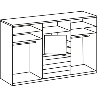 Wimex Magic Kleiderschrank mit TV-Element - Weiß Wimex Magic Kleiderschrank mit TV-Element - Weiß