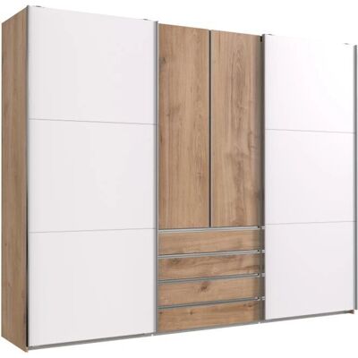 Wimex Magic tolóajtós szekrény - 300cm x 236cm - Barna/Fehér - 4 Ajtó Wimex Magic tolóajtós szekrény - 300cm x 236cm - Barna/Fehér - 4 Ajtó