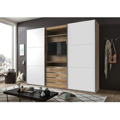 WIMEX Magic Kleiderschrank - 2-türig Braun mit TV-Element WIMEX Magic Kleiderschrank - 2-türig Braun mit TV-Element