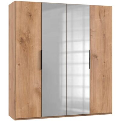 WIMEX Level Kleiderschrank - 4 Türen, Spiegel, Braun, 200x216x58cm WIMEX Level Kleiderschrank - 4 Türen, Spiegel, Braun, 200x216x58cm