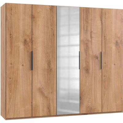 WIMEX Level Brauner Kleiderschrank mit Spiegel - 5-türig, 216cm hoch WIMEX Level Brauner Kleiderschrank mit Spiegel - 5-türig, 216cm hoch