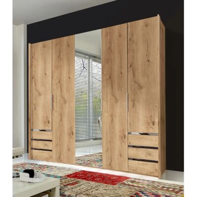 WIMEX Kleiderschrank Level mit Spiegel - Braun, 250x216x58cm WIMEX Kleiderschrank Level mit Spiegel - Braun, 250x216x58cm