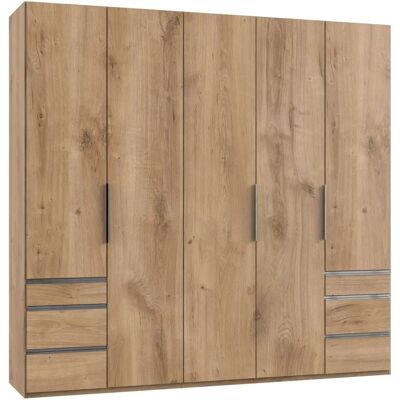 Wimex Level Kleiderschrank - Plankeneichefarben, 5-türig, 250x58x236 cm Wimex Level Kleiderschrank - Plankeneichefarben, 5-türig, 250x58x236 cm