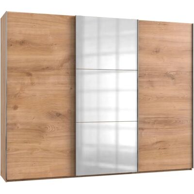 WIMEX Level Kleiderschrank - Braun - Drei Schiebetüren mit Spiegel WIMEX Level Kleiderschrank - Braun - Drei Schiebetüren mit Spiegel
