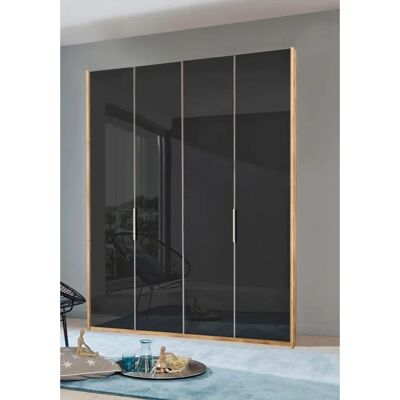 WIMEX Level Kleiderschrank - 200cm, 4-türig, Glas & Holz WIMEX Level Kleiderschrank - 200cm, 4-türig, Glas & Holz