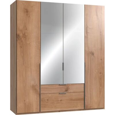WIMEX New York Kleiderschrank - Spiegeltür, Braun, 180x208x58cm WIMEX New York Kleiderschrank - Spiegeltür, Braun, 180x208x58cm