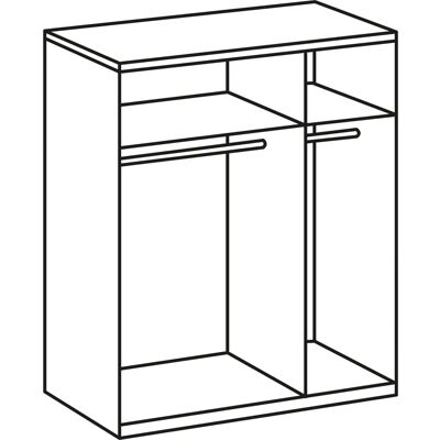 Wimex New York Kleiderschrank - Braun, 135x58x236 cm Wimex New York Kleiderschrank - Braun, 135x58x236 cm