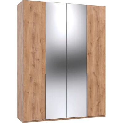 WIMEX New York Kleiderschrank mit Spiegel, 180x234x58cm, braun WIMEX New York Kleiderschrank mit Spiegel, 180x234x58cm, braun