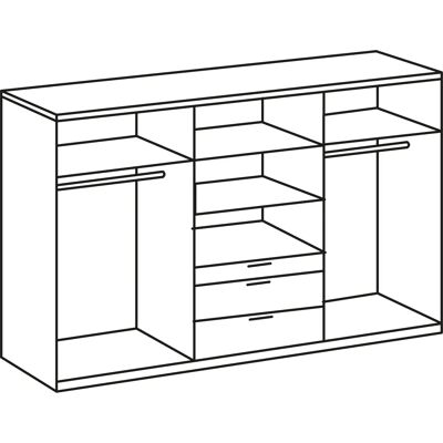 Wimex New York Kleiderschrank mit Spiegeltüren - Schrank Wimex New York Kleiderschrank mit Spiegeltüren - Schrank