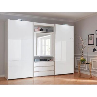 WIMEX Magic by fresh to go Kleiderschrank - Glas, Chromgriffe, 300cm WIMEX Magic by fresh to go Kleiderschrank - Glas, Chromgriffe, 300cm