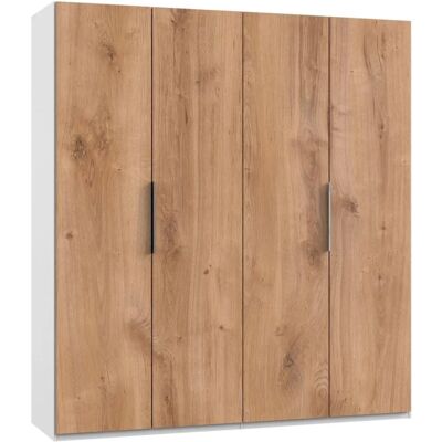 Wimex Level Kleiderschrank - Weiß / Plankeneiche - 4-türig - 216cm hoch Wimex Level Kleiderschrank - Weiß / Plankeneiche - 4-türig - 216cm hoch