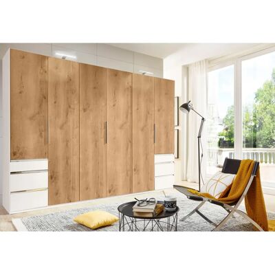 Wimex Level Kleiderschrank - Weiß/Planken Eiche - 6 Türen Wimex Level Kleiderschrank - Weiß/Planken Eiche - 6 Türen
