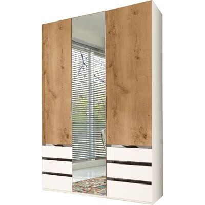 WIMEX Moderner Kleiderschrank mit Spiegel und 6 Schubladen - Schrank WIMEX Moderner Kleiderschrank mit Spiegel und 6 Schubladen - Schrank