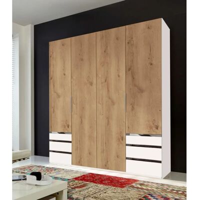 Wimex Level Weiß / Plankeneiche - Kleiderschrank Wimex Level Weiß / Plankeneiche - Kleiderschrank