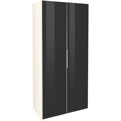 WIMEX Level Kleiderschrank - 2-türig, Weiß/Grauglas WIMEX Level Kleiderschrank - 2-türig, Weiß/Grauglas
