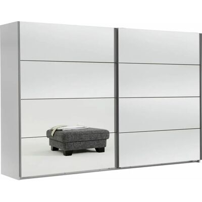 WIMEX Easy Kleiderschrank - 270x210x65 cm - Weiß/Spiegel - Schrank WIMEX Easy Kleiderschrank - 270x210x65 cm - Weiß/Spiegel - Schrank