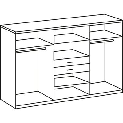 WIMEX Diver Kleiderschrank - Drehtür mit Spiegel, 270cm WIMEX Diver Kleiderschrank - Drehtür mit Spiegel, 270cm