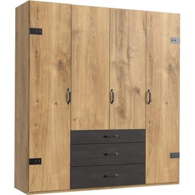 Wimex Detroit Kleiderschrank - 4-türig, Beige, 200x58x218 cm Wimex Detroit Kleiderschrank - 4-türig, Beige, 200x58x218 cm