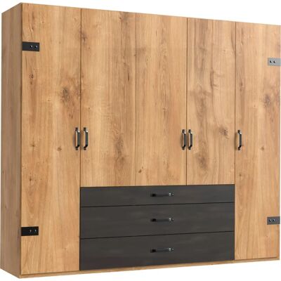 Wimex Detroit Kleiderschrank - Beige - 5-türiger Stauraum Wimex Detroit Kleiderschrank - Beige - 5-türiger Stauraum